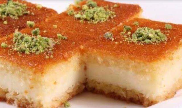 البسبوسة بالقشطة