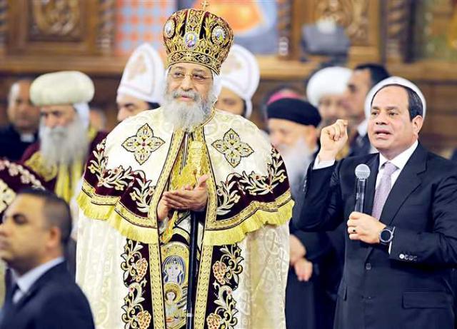الرئيس السيسي يصل كاتدرائية ميلاد المسيح
