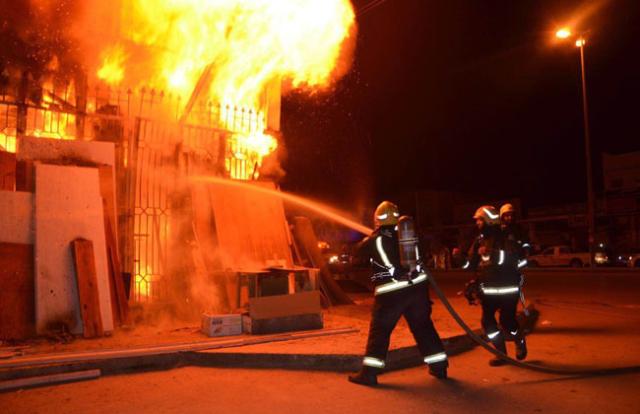 حريق  ميدان المحطة بكوم أمبو