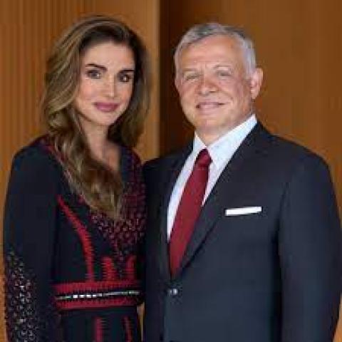 ملك الأردن والملكة رانيا