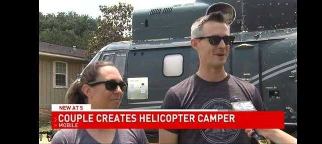 زوجان يحولان طائرة هليكوبتر إلى عربة