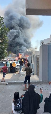 حريق سوق القنطرة غرب الإسماعيلية