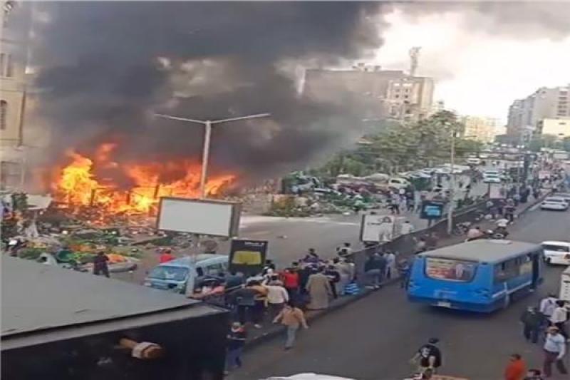 حريق سوق غزة