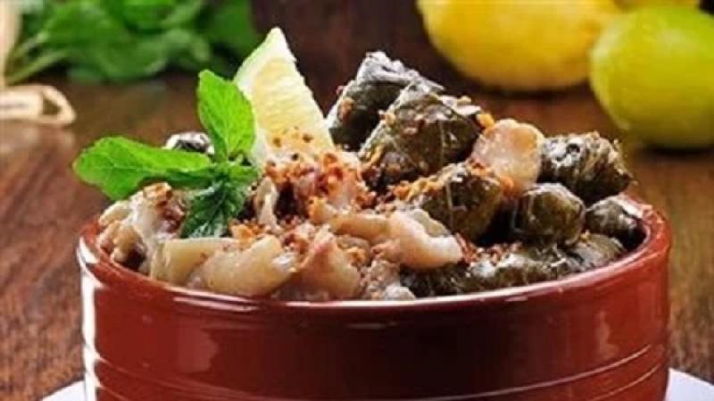 طاجن ورق العنب بالعكاوي