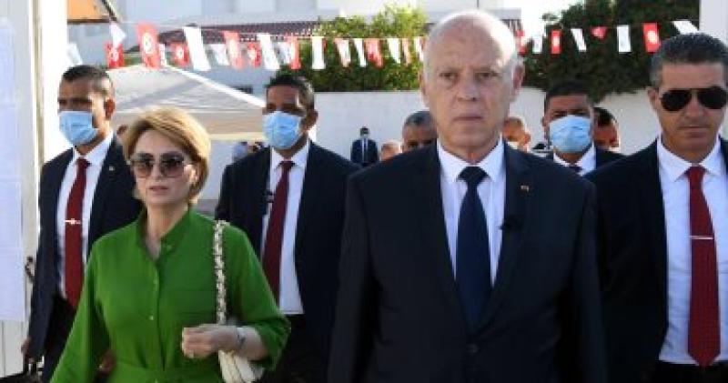 الرئيس التونسى قيس سعيد وحرمه