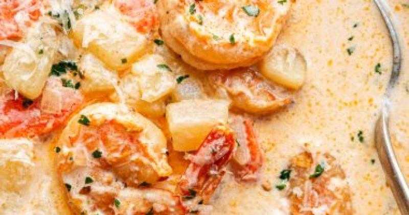 بمذاق شهي.. طريقة عمل شوربة الجمبرى بالكريمة من ”أنا حوا”