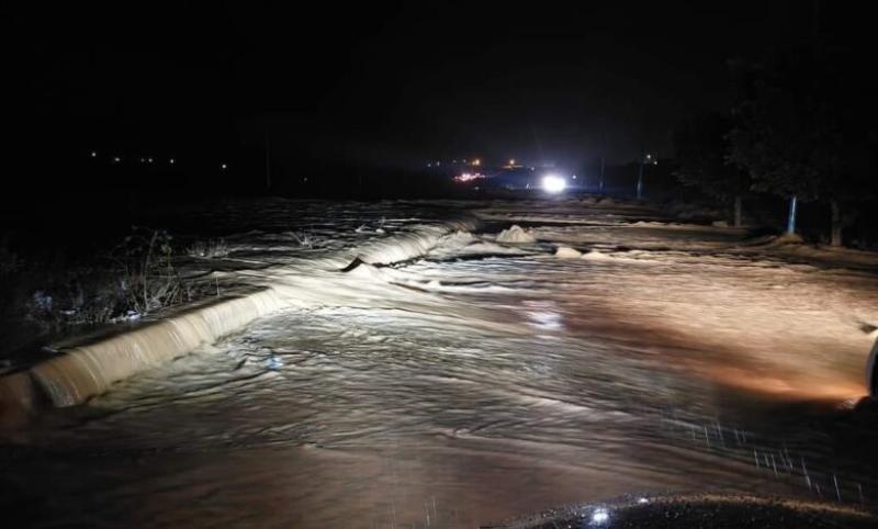 السيول تضرب وادي الرمل بمطروح