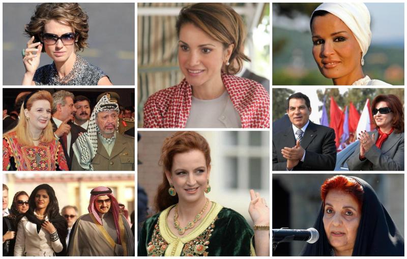 أسماء وصور زوجات حكام ورؤساء العرب