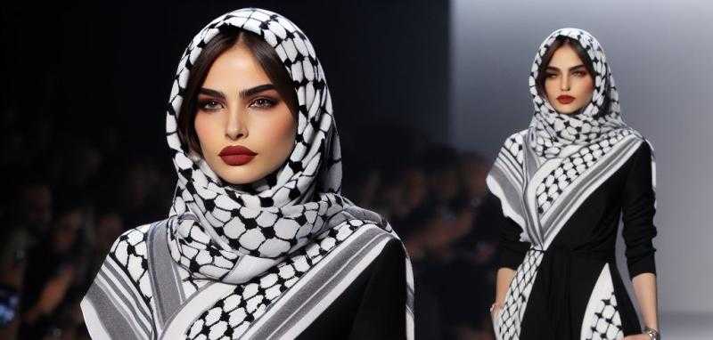 مصري يصمم ملابس مستوحاة من الشال الفلسطيني لدعم أهالي غزة