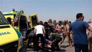 حادث مروع.. إصابة 15 شخصاً فى انقلاب ميكروباص بطريق الفيوم القاهرة