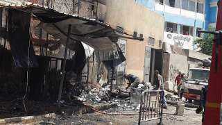 بالصور.. حريق ضخم يلتهم سجل مدني شبرا الخيمة