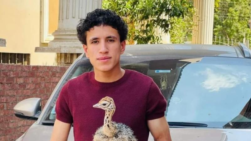يوسف عدلي أصغر مربي نعام في مصر