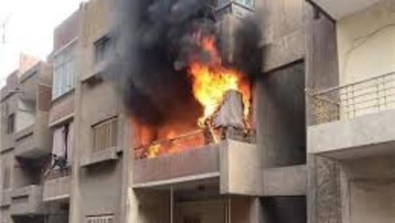 حريق داخل شقة