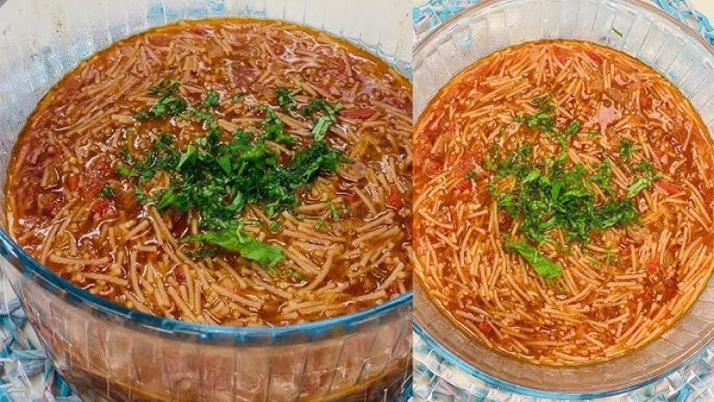 الشوربة الحمراء بالشعرية