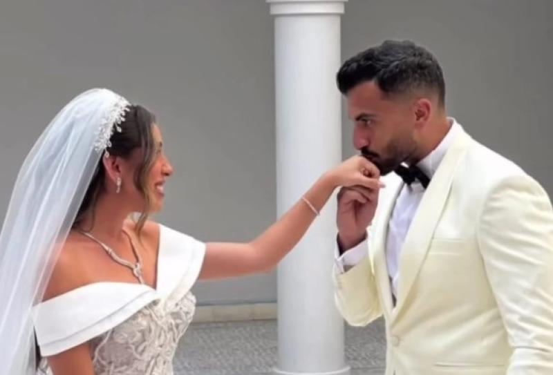 الصور الأولى من زفاف منة عدلي القيعي ويوسف حشيش