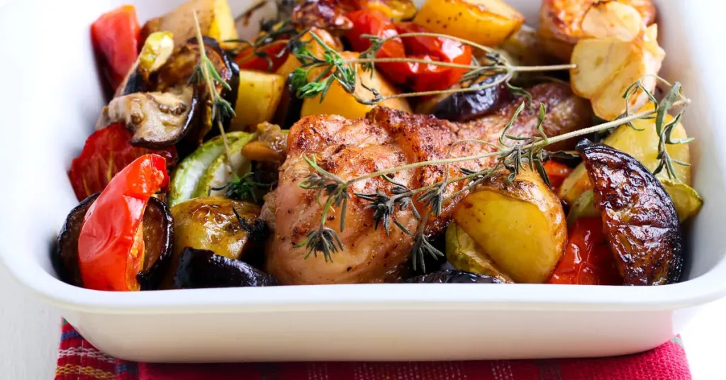 طاجن البطاطس بالدجاج