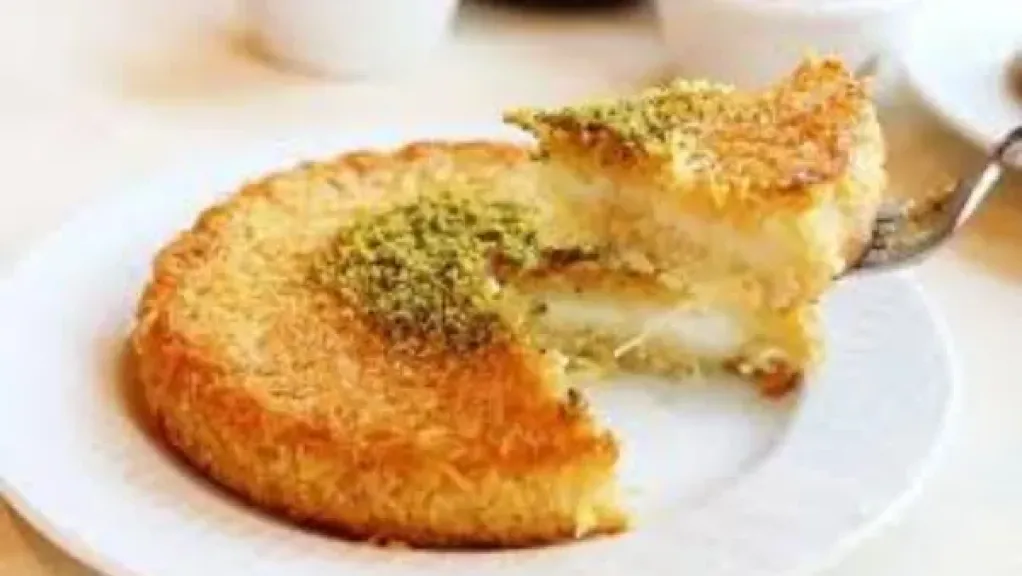 كنافة الطاسة بالكريمة