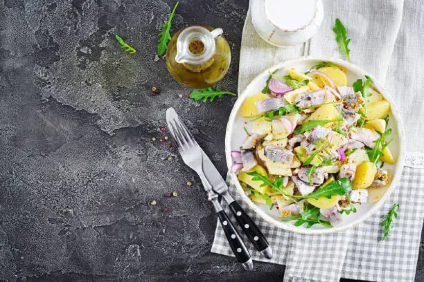 سلطة الرنجة بالكيوي