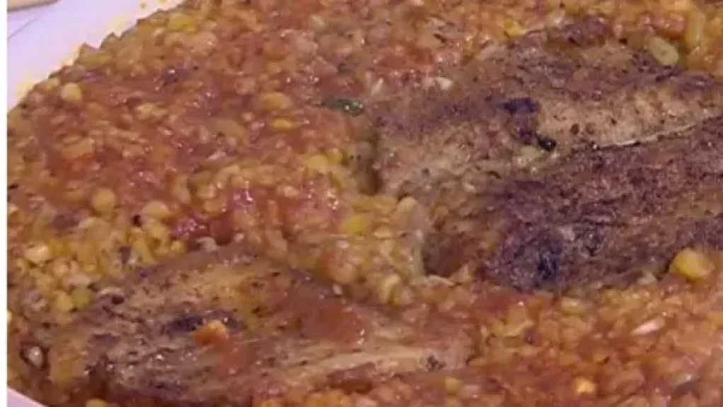 طاجن الفريك بالسمك