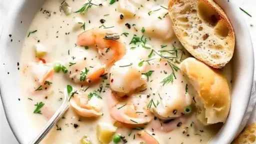 وصفة شوربة السي فود بالبطاطس.. خطوات سهلة لوجبة غنية بالفوائد وصفة شوربة السي فود بالبطاطس.. خطوات سهلة لوجبة غنية بالفوائد