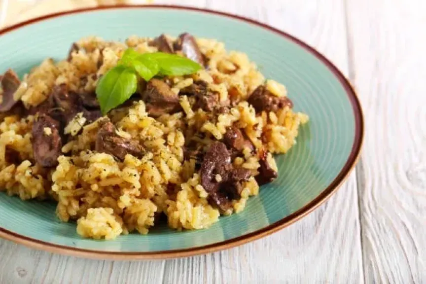 طاجن الأرز بالكبدة