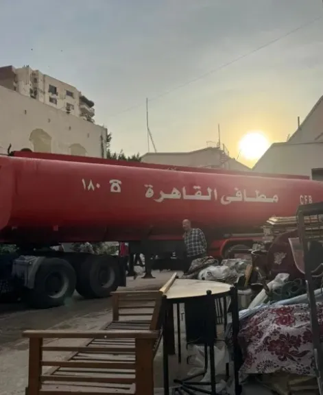 الحماية المدنية تحاول السيطرة على حريق ستوديو مصر