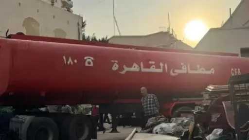 الحماية المدنية تحاول السيطرة على حريق ستوديو مصر