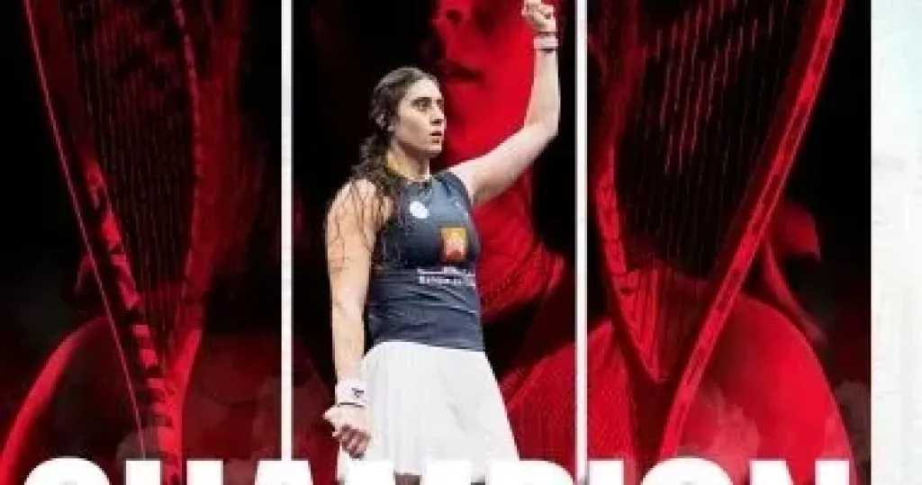 نور الشربيني تتألق وتتوج ببطولة هونج كونج للاسكواش بفوز ساحق