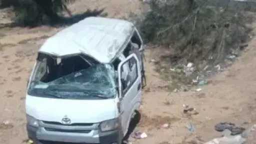 بينهم 3 سيدات.. إصابة 9 أشخاص إثر انقلاب ميكروباص فى أكتوبر