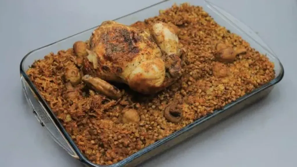 صينية الفريك بالفراخ