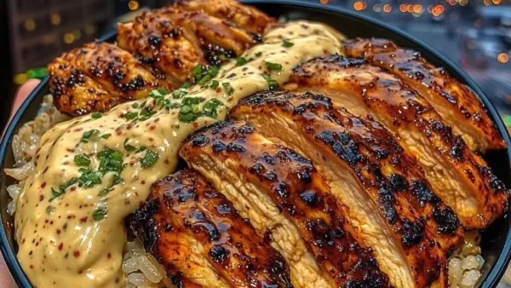 أرز بالدجاج مع صلصة