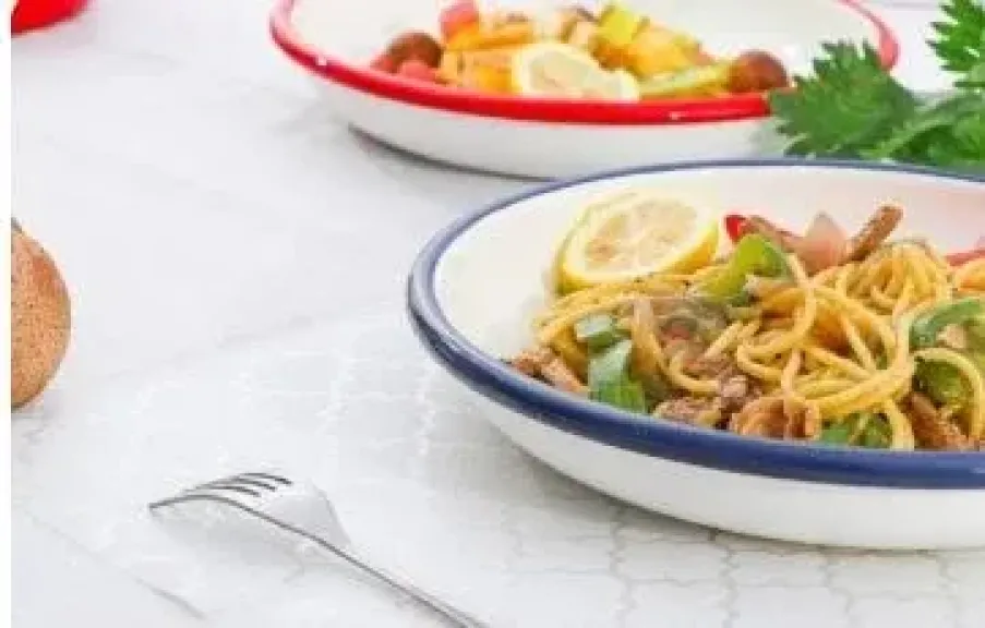 مكرونة الكريمة بالليمون والفلفل الأسود