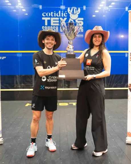 نور الشربيني تتوج ببطولة تكساس للاسكواش بعد مباراة مثيرة
