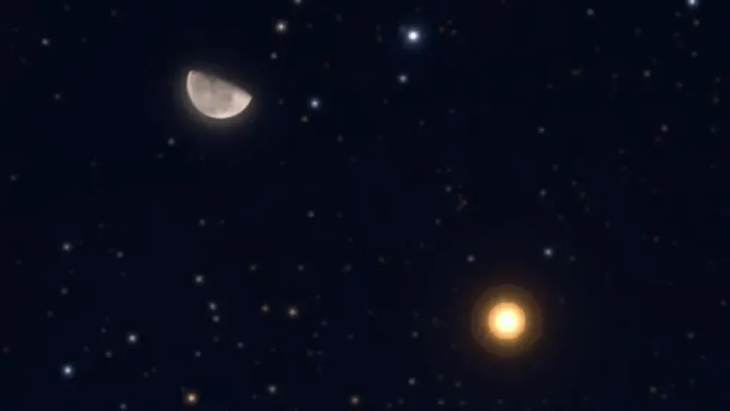 اقتران القمر بقلب الأسد