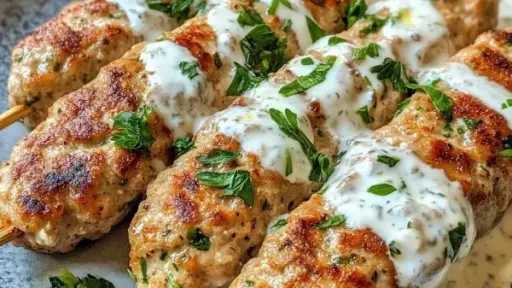 كفتة دجاج مشوية مع زبادي بالخيار.. وجبة متكاملة وصحية بمذاق مميز