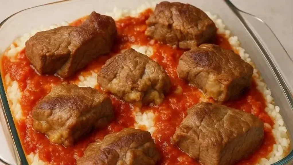 طبق الفتة المصرية باللحمة