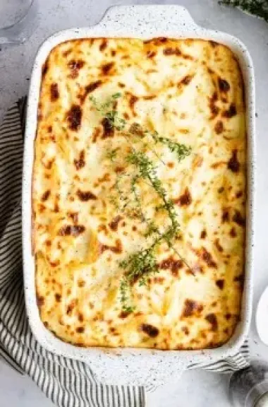 المكرونة بالبشاميل بالجمبري