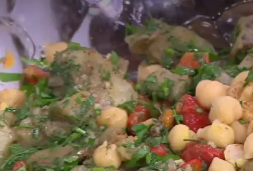 باذنجان بالفلفل المشوي