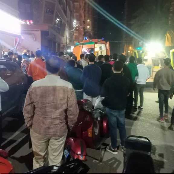 وفاة شاب وفتاة إثر سقوط أجزاء من عمارة تحت الإنشاء بالمحلة الكبرى