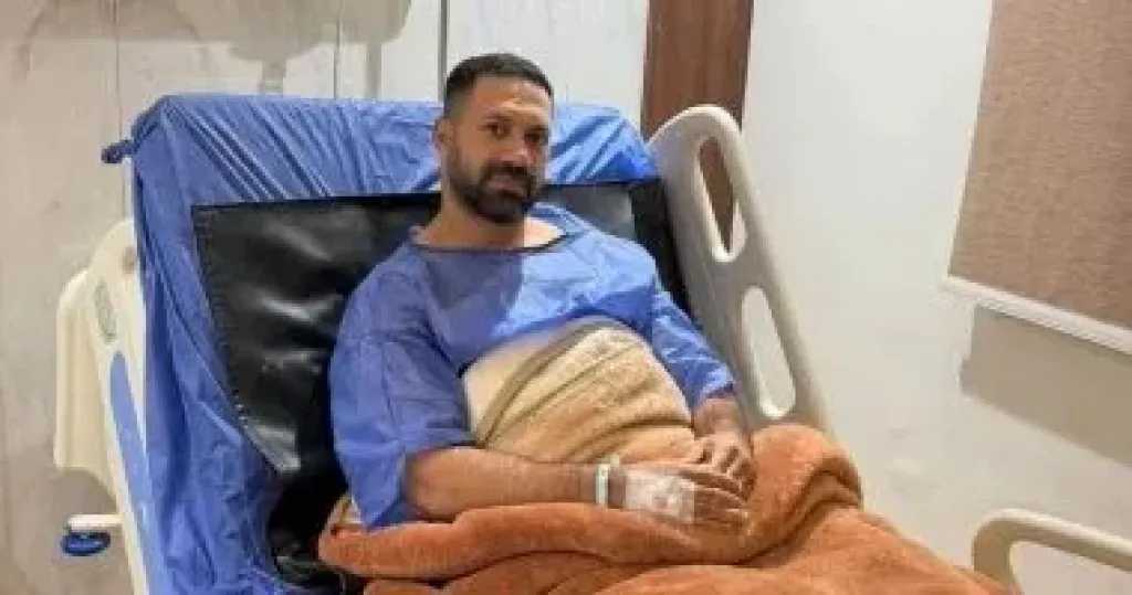 إصابة حسني عبد ربه أثناء ذبح أضحية عيد الأضحى