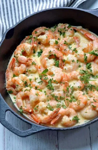 الجمبري بالصوص الأبيض