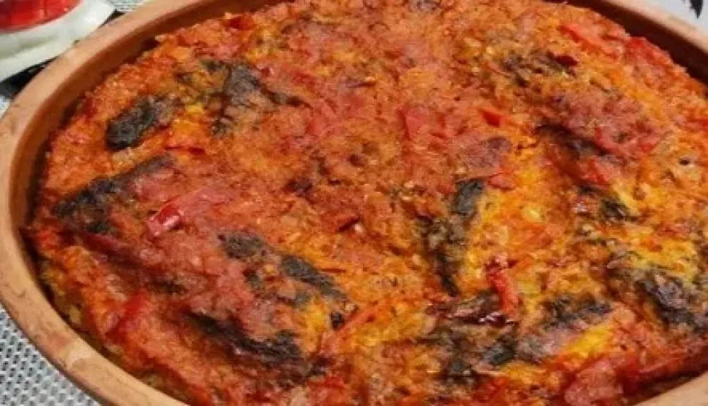 طاجن السمك بالبصل