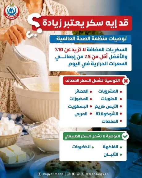 الصحة تحذر الأمهات من الإفراط في تناول السكريات وتدعو للالتزام بتوصيات عالمية