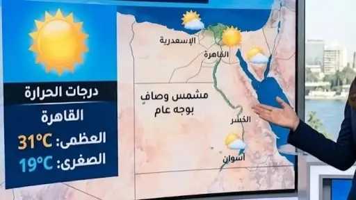 الأرصاد: الحرارة المحسوسة بالقاهرة 37 درجة وجنوب الصعيد 42 الأرصاد: الحرارة المحسوسة بالقاهرة 37 درجة وجنوب الصعيد 42