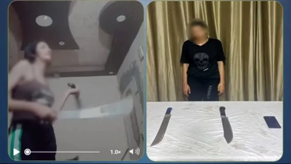 فتاة البحيرة ترقص بالسلاح