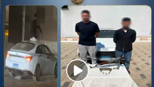 ضبط شخصين ظهرا في فيديو حمل سلاحًا ناريًا من فتحة سقف سيارة بالمنوفية