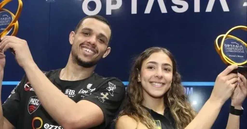 مصطفى عسل وهانيا الحمامي على قمة تصنيف الاسكواش.. وأمينة عرفي تتوج بلندن كلاسيك