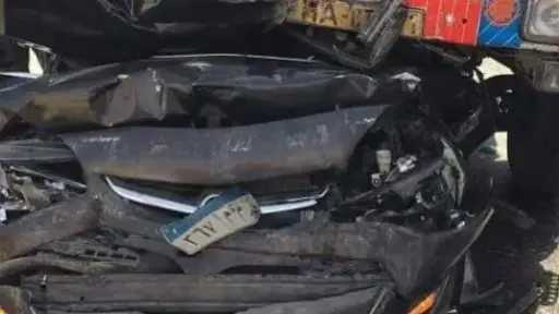 مصرع سيدة وإصابة زوجها في حادث اصطدام سيارة بعامود إنارة بالمنوفية