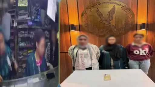 بعد فيديو متداول.. ضبط 3 سيدات لسرقة هاتف محمول من مكتبة بالزقازيق بعد فيديو متداول.. ضبط 3 سيدات لسرقة هاتف محمول من مكتبة بالزقازيق