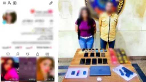 ضبط شخص وسيدة بالقاهرة بتهمة إدارة حسابات تنشر محتوى مخالفا للآداب العامة ضبط شخص وسيدة بالقاهرة بتهمة إدارة حسابات تنشر محتوى مخالفا للآداب العامة